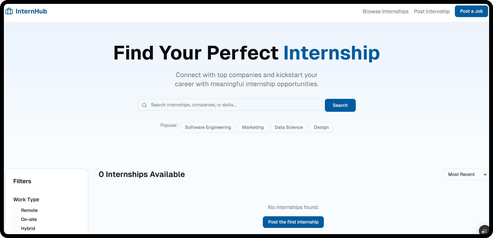Internship Posting Portal
