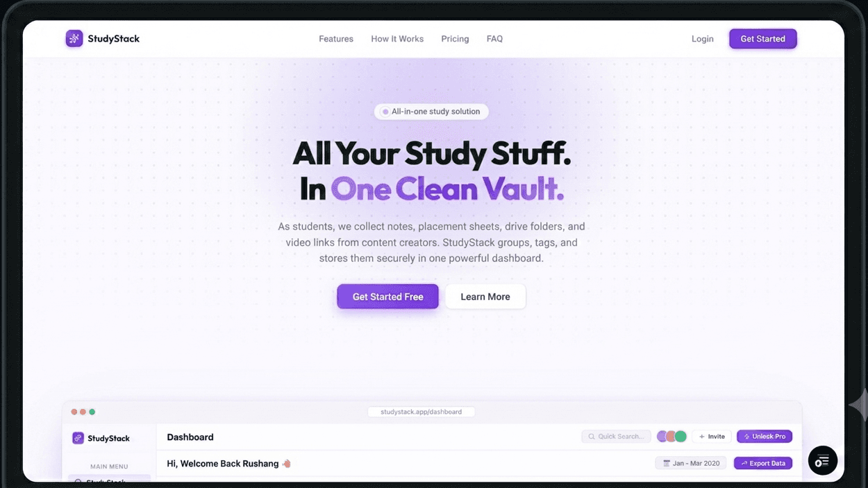 Study Resource Tracker & Vault